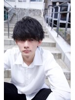 メンズサロン ゴールド 名古屋(GOALD)&nbsp;束感 2ブロック ショートネープ 黒髪 ショート