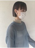 可愛く綺麗な切りっぱなしボブ