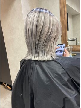 サニー 渋谷(SUNNY) バレイヤージュショコラアッシュハイライトグレージュカラー