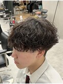 波巻きスパイラルパーマメンズサロン新潟