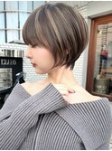 耳掛け丸みくびれ/20代/30代/40代/ショート/ボブ（荒牧）1