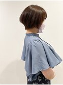 丸みショート×アッシュブラウン