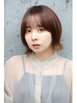 ニューヨークニューヨーク イオンスタイル東淀川店(NYNY)&nbsp;外ハネくびれボブ×ナチュラルブラウン