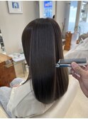 髪質改善　美髪カラー(オリーブアッシュ)