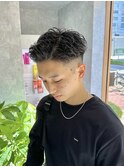 スパイラルパーマ×フェードカット