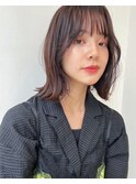 オリーブベージュショートミニボブグレージュブリーチレイヤー