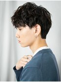 アッシュブラッククロップツイストパーマG南越谷