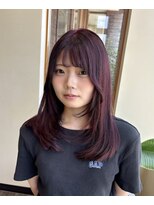 ヴァンカウンシル Kuwana(VAN COUNCIL)&nbsp;レイヤーカット/ブリーチなしダブルカラーワインレッド/ボルドー