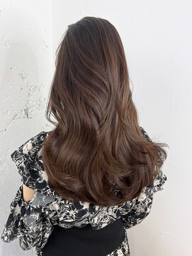 アイティーバイアルバム 八王子店(IT by ALBUM) ロング韓国ヘア顔周りレイヤーオリーブベージュ_ba516362