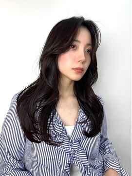 イヴォーク トーキョー(EVOKE TOKYO) 髪質改善艶髪ミディアムレイヤーカラー顔まわりカット