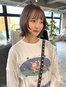 くびれヘア/ミディアムヘア/ダブルカラー／艶カラー／新潟