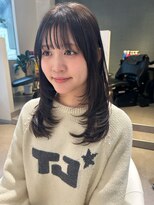 アム(amu) バタフライレヤー/ザクザクレイヤー/暗髪カラー