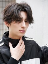 ルーシー 渋谷(LUCEY)&nbsp;センターパートフェザーパーマシャドウパーマメンズパーマ