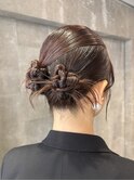 ヘアセット お呼ばれヘア パーティーヘア カチモリ ツインヘア