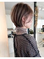 ゴカン バイ ジル ブラン 名古屋(Gokan by JIL BLAN)&nbsp;ハイライトバレイヤージュダブルカラーショートカット30代40代