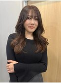 透明感のあるブラウンロング × 上質な艶感