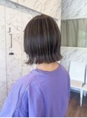 ナチュラルハイライト/外はねボブ