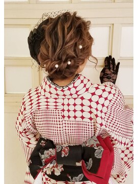 ヘアセットサロンシャルメ 梅田店(Hair Make Salon CHARMER) 着物姿にモードに可愛いシニヨンスタイル