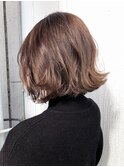 ラベンダーアッシュ_厚めバングローライトスリークボブ_ba281792