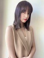 プリマ(PRIMA)&nbsp;透明感♪クールビューティ×ミディアムボブ×時短ヘアオイル3