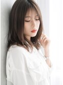 シンプルな外ハネ小顔ミディ♪