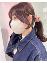 ジーナ 名駅(XENA.)&nbsp;《ha51》おくれ毛/ピンクカラー/顔周りレイヤー/前髪カット