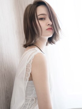 リープ 祖師ヶ谷大蔵(leap) 切りっぱなし×外ハネストレート☆旬味なエッジモードボブ