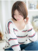 大人かわいいセンターパート小顔前下がりボブc4越谷20代30代40代