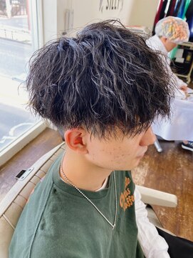 ミオ(Mio) 滋賀、南草津、メンズ美容室、波巻きツイストスパイラルパーマ