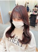 韓国好き必見◎顔まわりレイヤー×暖色カラー