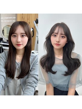 アフロートリノ(AFLOAT Leino) 似合わせ韓国ヘアレイヤーカット　小顔顔周りビフォーアフター