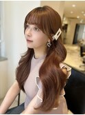 お顔まわりが可愛いパールバレッタアレンジ 学割U24