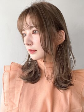 アグノス 青山(Agnos) シルキーベージュ 大人可愛い くびれミディ グレージュカラー