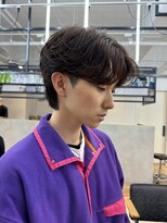 ゼスト リル 新宿(ZEST lill)&nbsp;センターパート カルマパーマ 韓国 ウルフ 新宿