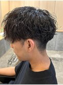 波巻きスパイラルパーマツイストスパイラルパーマメンズマッシュ