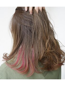 スーリール 和白店(Sourire) インナーカラー×ピンクパープル