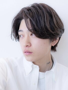 オースティン 調布アミックス(AUSTIN) ツイストパーマ七三オールバックマッシュウルフスリークショート