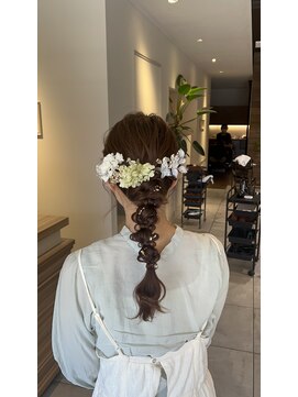 ヘアースタジオ エフ(Hair studio f) ブライダルアレンジ/編み下ろしヘア