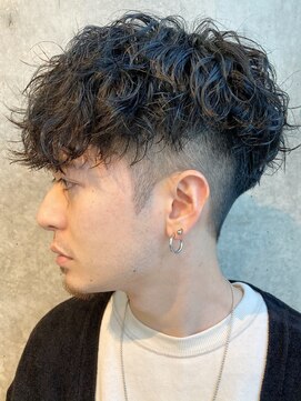 ローウェ バイ フィフス 立川メンズサロン(Louwe by fifth) ツイストスパイラルパーマ波巻きスパイラルパーマツーブロック