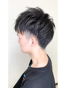 松本平太郎美容室 大宮店 メンズ×アップバングツーブロック/30代40代50代60代