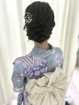 サクララ(Sakura la)&nbsp;サイドシニヨン×兵児帯【鎌倉／ヘアセット】