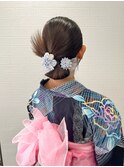浴衣ヘアセット!個性派
