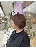 50代ショートボブ　Sae