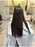 髪質改善/秋カラー/ボルドー/奈良/艶髪　　before