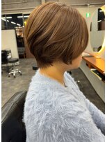 オズ 郡山駅前店(OZ)&nbsp;周りと差がつくラベンダーグレー大人可愛いベージュレイヤーロブ