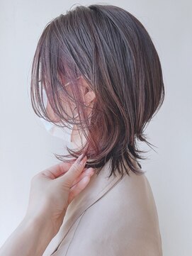 モリオフロムロンドン 原宿本店(morio from London) 【morio 原宿】レイヤーウルフ インナーハイライト ピンク