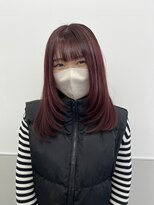 ゴウトゥデイシェアサロン 町田店(GO TODAY SHAiRE SALON)&nbsp;ブリーチなしボルドーカラー×ミディアムレイヤー【町田】