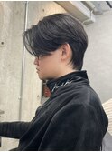men's/ニュアンスパーマ/リバースセンターパート/眉毛/新宿