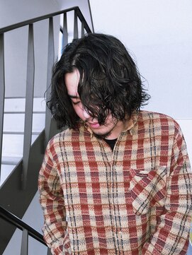 ネクストフォーヘアー(NEXT for hair) メンズボブ　メンズミディアム　スパイラルパーマ