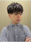 男前マッシュ無造作パーマ